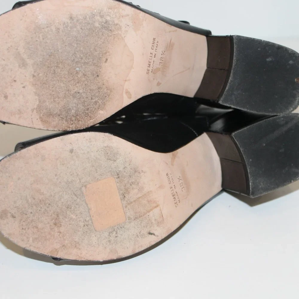 LAURENCE DACADE ELLEN NEDEN BEADED BLACK SANDALS - Picture 14 of 16